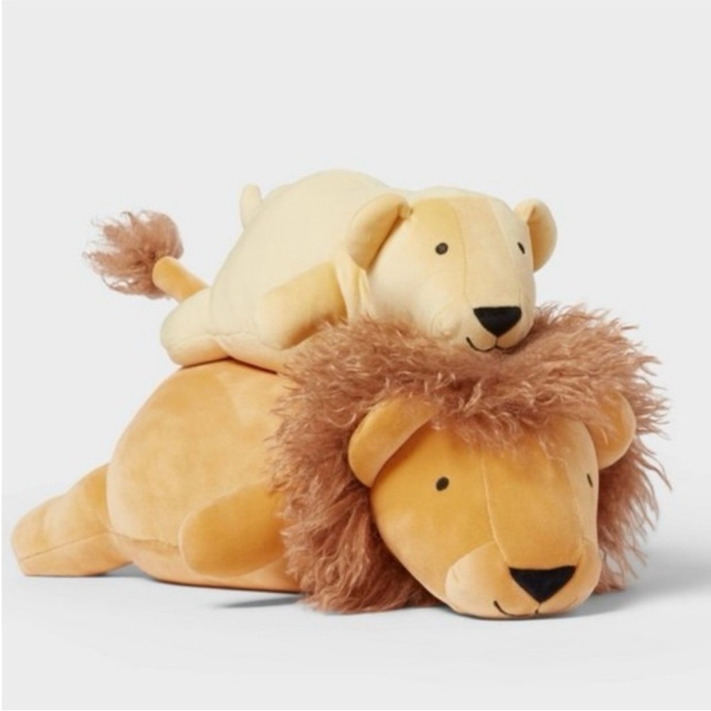 Target Pillowfort Lion and Cub Baby Weighted Anxiety Plush Stuffed NWT!